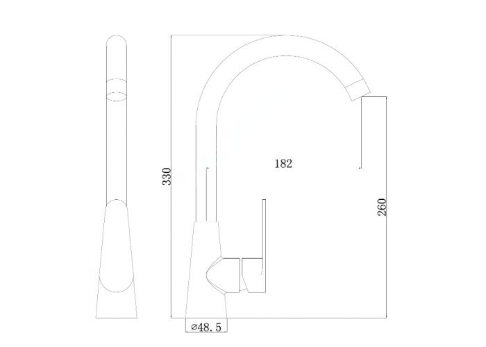 Смеситель TopZero WIX 204 SS