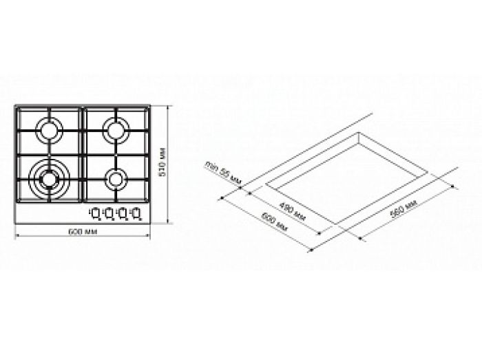 Korting газовая варочная HG 630 CTSN