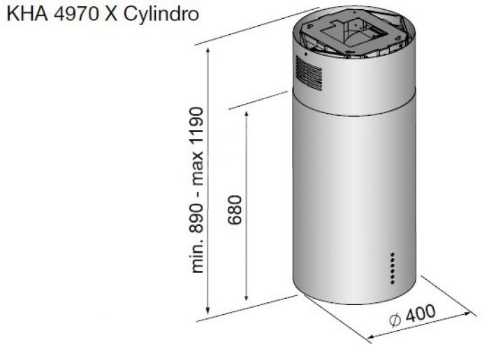 Korting вытяжка KHA 4970 X CYLINDER