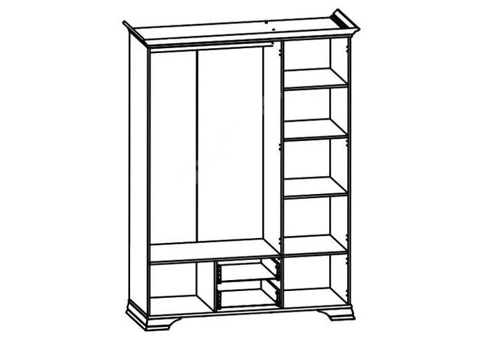 Кентаки Белый, 023 Шкаф SZF 5D2S