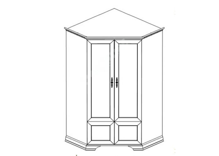 Кентаки, 035 Шкаф  угловой S320-SZFN2D (каштан)