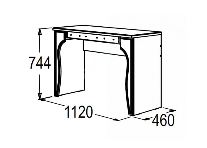 Ольга 12 МДФ стол туалетный