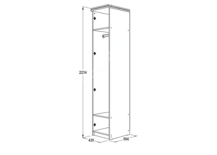 Ольга 13 шкаф 1-но створ для одежды