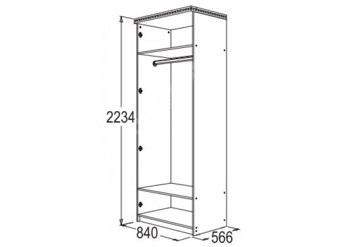 Ольга 13 шкаф 2-х створ для одежды
