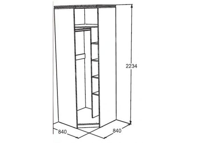 Ольга 13 шкаф угловой однодверный