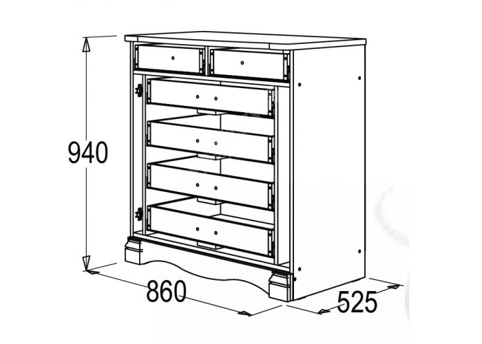 Ольга 1Н комод