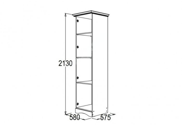 Ольга 1Н шкаф 1-но створ. Для белья