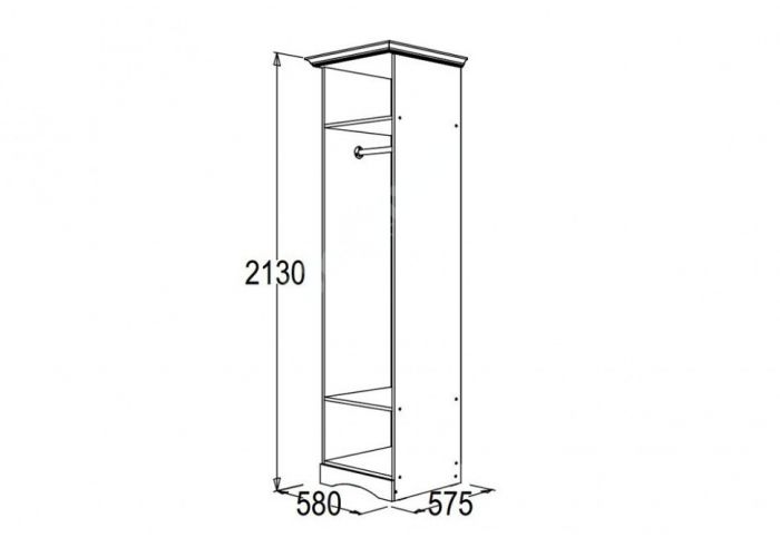 Ольга 1Н шкаф 1-но створ. Для одежды