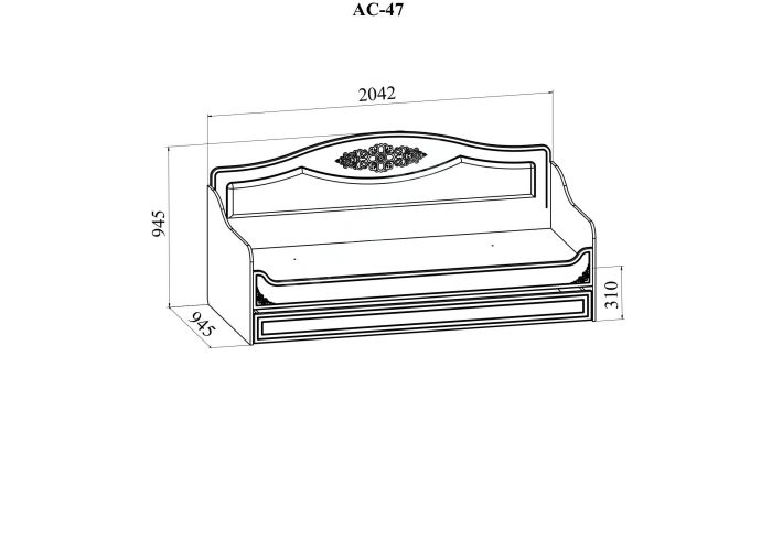 Ассоль, АС-47 Кровать без ламелей