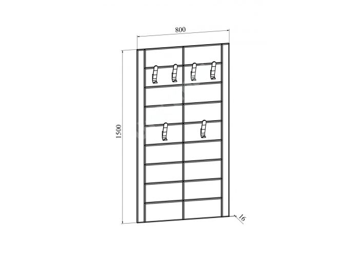 Изабель, ИЗ-80 (80х150) Вешалка Орех темный