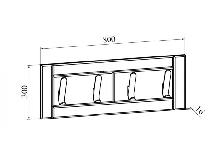 Изабель, ИЗ-81 (80х30) Вешалка Белое дерево