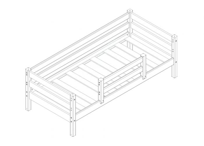 Кровать Соня с защитой по центру Вариант 4