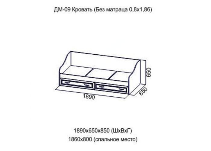 Вега, ДМ-09 Кровать (без матраса)