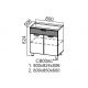 Модус, С800яс Стол-рабочий 800 (с ящиком и створками)