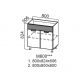 Модус, М800 Стол рабочий 800 (под мойку)