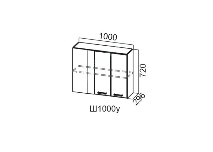 Лофт, Ш1000у/720 Шкаф навесной (угловой)