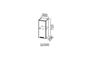 Лофт, Ш300/720 Шкаф навесной