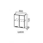Грейвуд, Ш600/720 Шкаф навесной