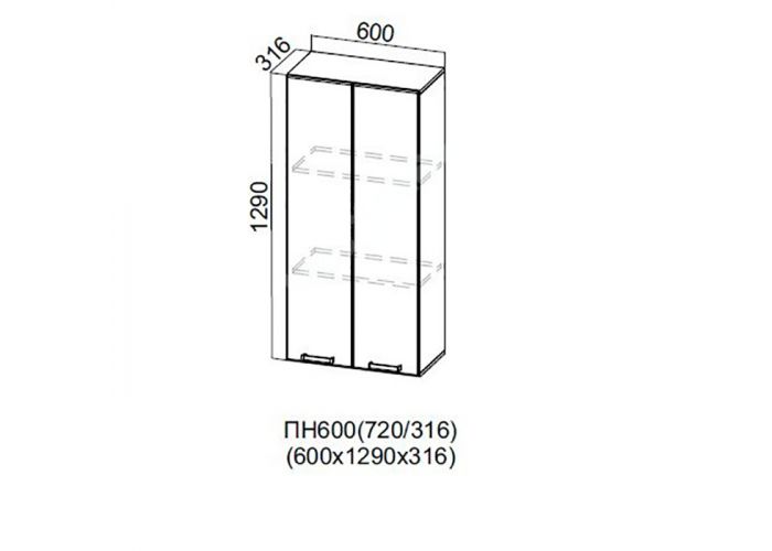 Лофт, ПН600/720 Пенал-надстройка 600/720