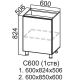 Лофт, С600(1ств)  Стол-рабочий 600 (с одной створкой)