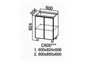 Лофт, С600  Стол-рабочий 600