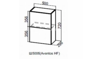 Лофт, Ш500б/720 Шкаф навесной (барный) 500 (Aventos HF)