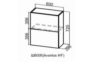 Лофт, Ш600б/720 Шкаф навесной (барный) 600 (Aventos HF)