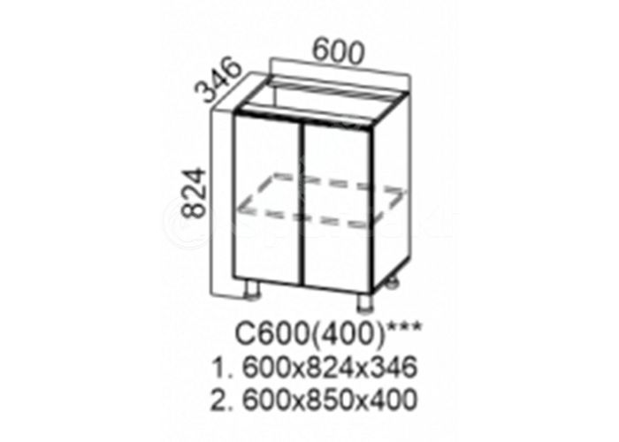 Лофт, С600 (400) Стол-рабочий 600 (400)