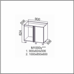 Вектор, М1000у Стол-рабочий  1000 (угловой под мойку)