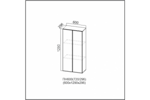 Вектор, ПН600/720 (296) Пенал-надстройка 600 (296)