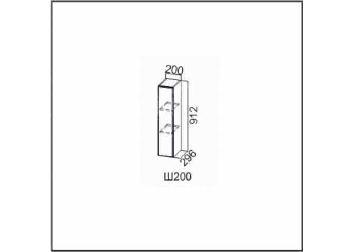 Вектор, Ш200/912 Шкаф навесной 200/912