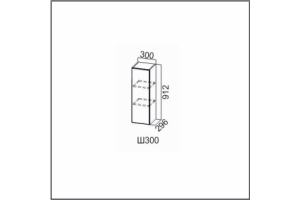 Вектор, Ш300/912 Шкаф навесной 300/912