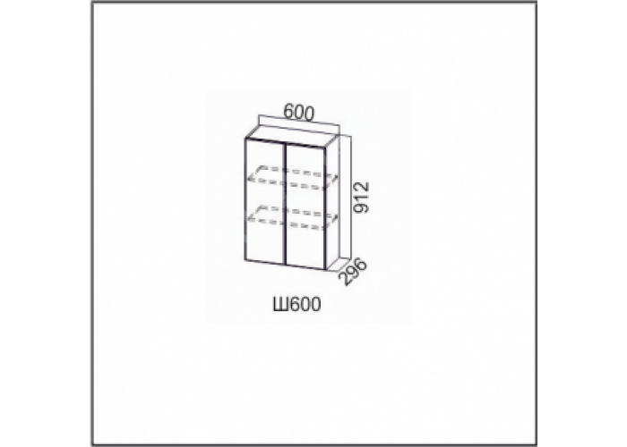 Вектор, Ш600/912 Шкаф навесной 600/912