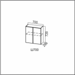 Вектор, Ш700/720 Шкаф навесной 700/720