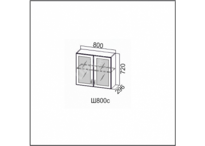Вектор, Ш800c/720 Шкаф навесной 800/720 (со стеклом)