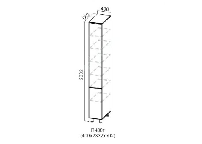 Прованс Фисташковый, П400г/2332 Пенал (глухой)