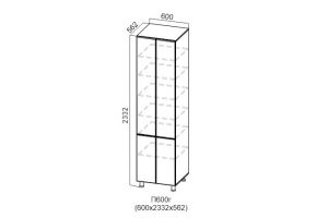 Прованс Дуб кофе, П600г/2332 Пенал (глухой)