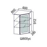 Прованс Фисташковый, Ш600ус/912 Шкаф навесной (угловой со стеклом)