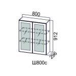 Прованс Фисташковый, Ш800с/912 Шкаф навесной (со стеклом)