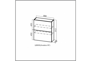 Модус, Ш800б (Aventos HF)/912 Шкаф навесной (барный)
