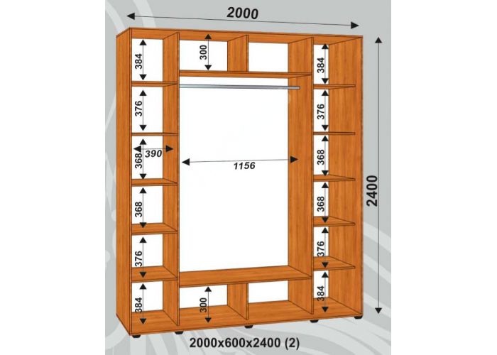 Шкаф-купе Сенатор Фото / 2000*600*2400 (2) мм