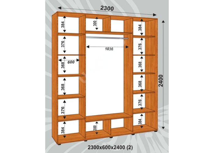 Шкаф-купе Сенатор Фото / 2300*600*2400 (2) мм