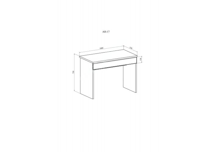 Анастасия, Стол туалетный АН-17К дуб роше/мисандея стоун